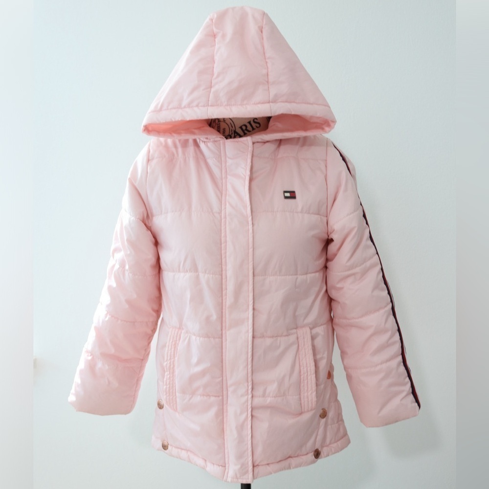 Tommy Hilfiger Kids Pink Puffer Jacket Girls Size L 12-14
